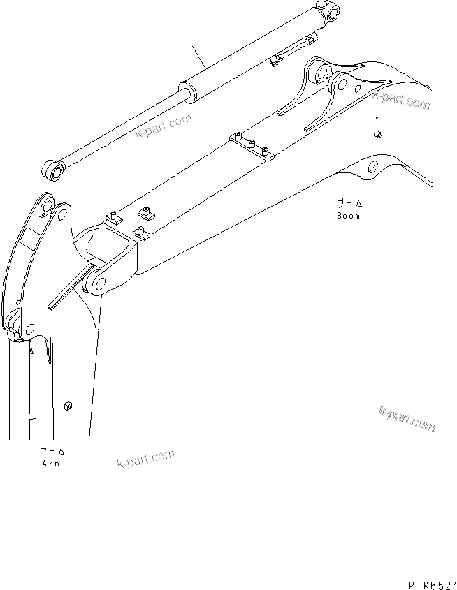 Komatsu parts book diagram for PC50MR-2 S/N 5001-UP (For North America): ARM CYLINDER