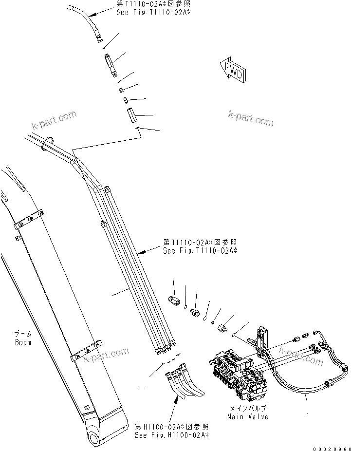 Komatsu parts book diagram for PC50MR-2 S/N 5001-UP (For North America): ARM (LONG ARM LINE)