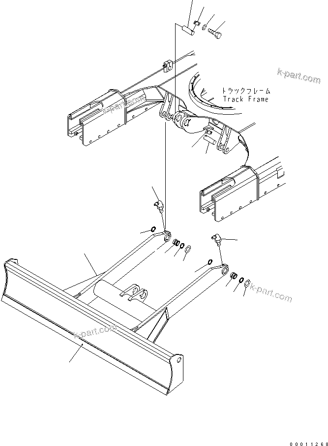 Komatsu parts book diagram for PC50MR-2 S/N 5001-UP (For North America): BLADE
