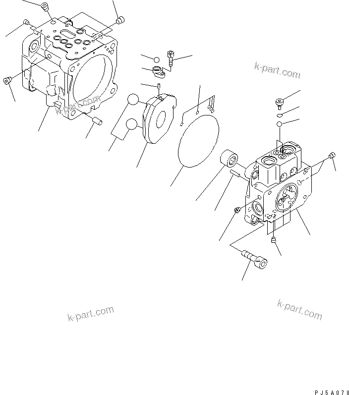Komatsu parts book diagram for PC50MR-2 S/N 5001-UP (For North America): MAIN PUMP (1/5) (FOR AIR CONDITIONER)