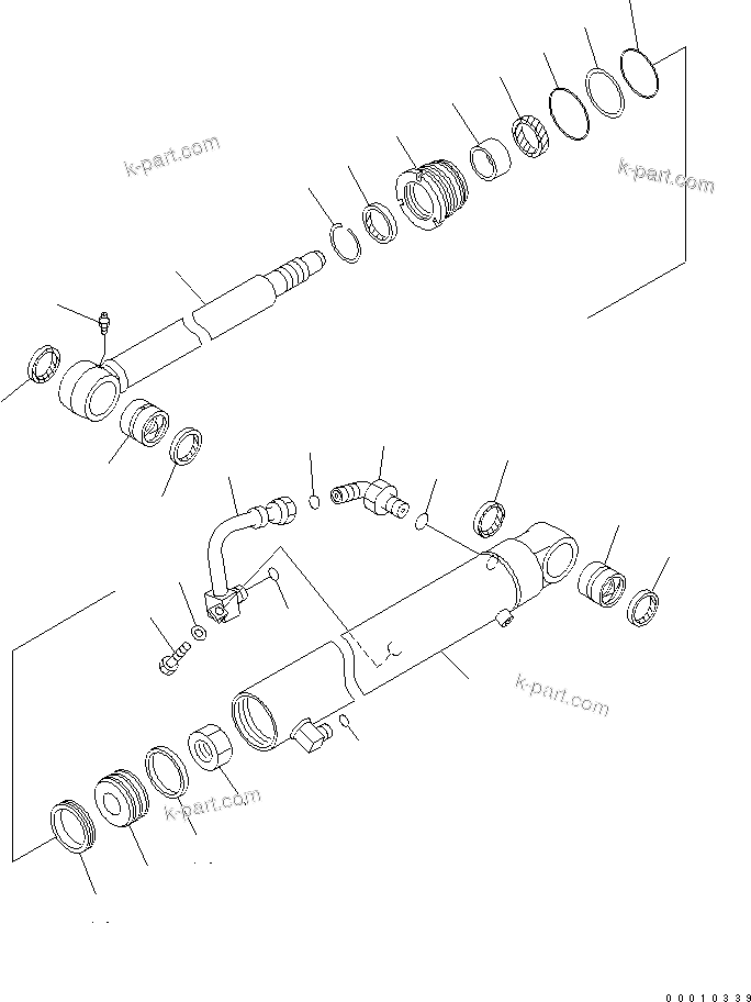 Komatsu parts book diagram for PC50MR-2 S/N 5001-UP (For North America): ARM CYLINDER
