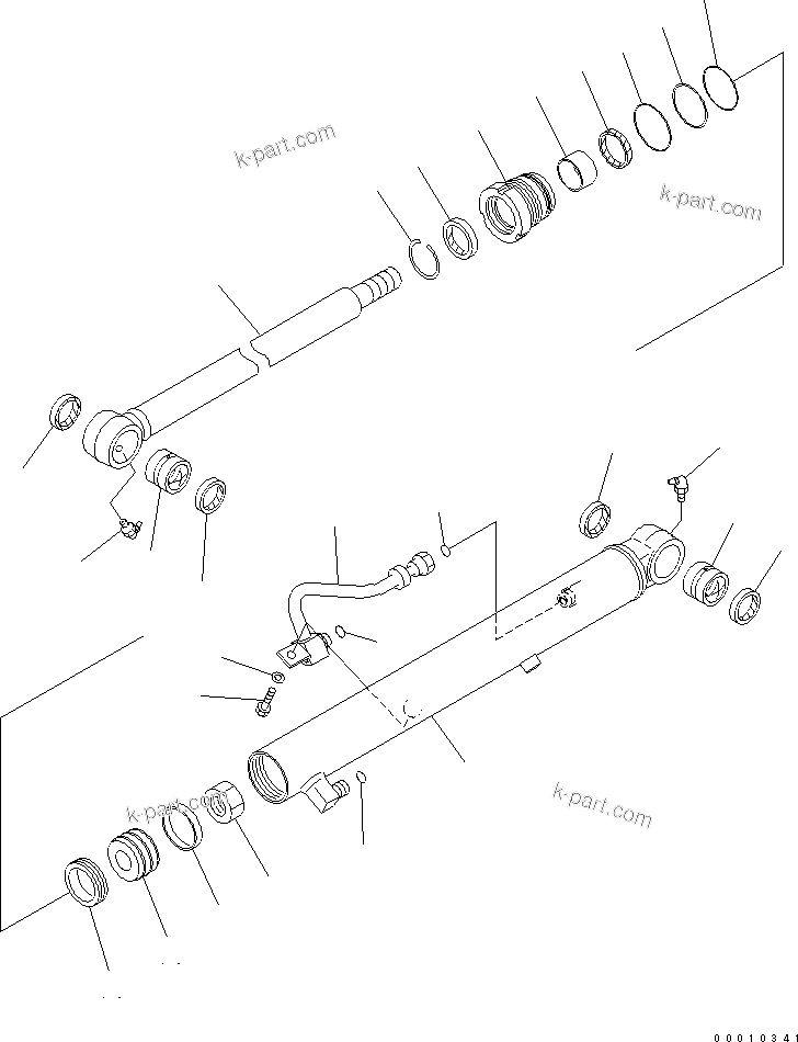Komatsu parts book diagram for PC50MR-2 S/N 5001-UP (For North America): BUCKET CYLINDER