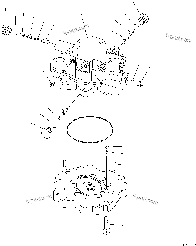 Komatsu parts book diagram for PC50MR-2 S/N 5001-UP (For North America): SWING MOTOR (1/3)