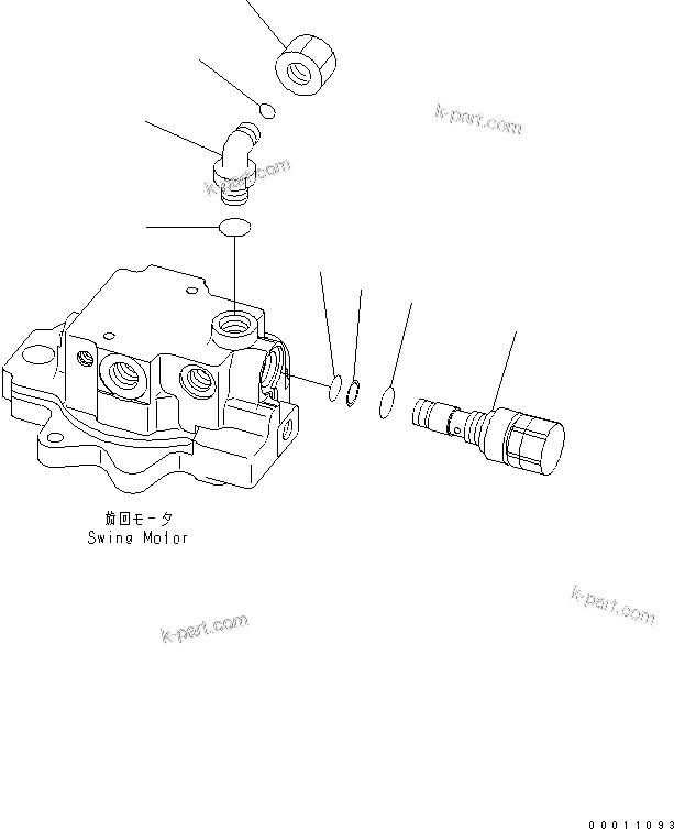 Komatsu parts book diagram for PC50MR-2 S/N 5001-UP (For North America): SWING MOTOR (3/3)