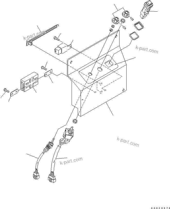 Komatsu parts book diagram for PC50MR-2 S/N 5001-UP (For North America): AIR CONDITIONER UNIT (INNER PARTS) (1/3)