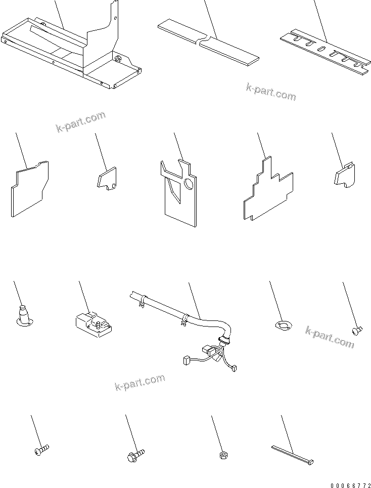 Komatsu parts book diagram for PC50MR-2 S/N 5001-UP (For North America): AIR CONDITIONER UNIT (SERVICE KIT)(#5001-8183)