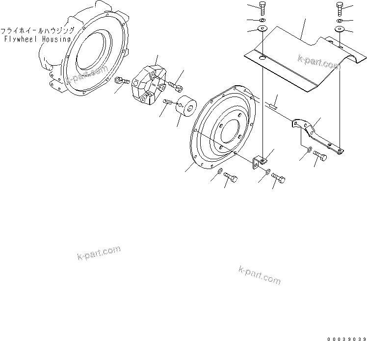 Komatsu parts book diagram for PC50MR-2 S/N 5001-UP (For High Altitude): POWER TAKE OFF (HIGH ALTITUDE SPEC.)