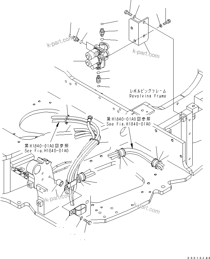 Komatsu parts book diagram for PC50MR-2 S/N 5001-UP (For High Altitude): P.P.C. MAIN LINE (SOLENOID VALVE)