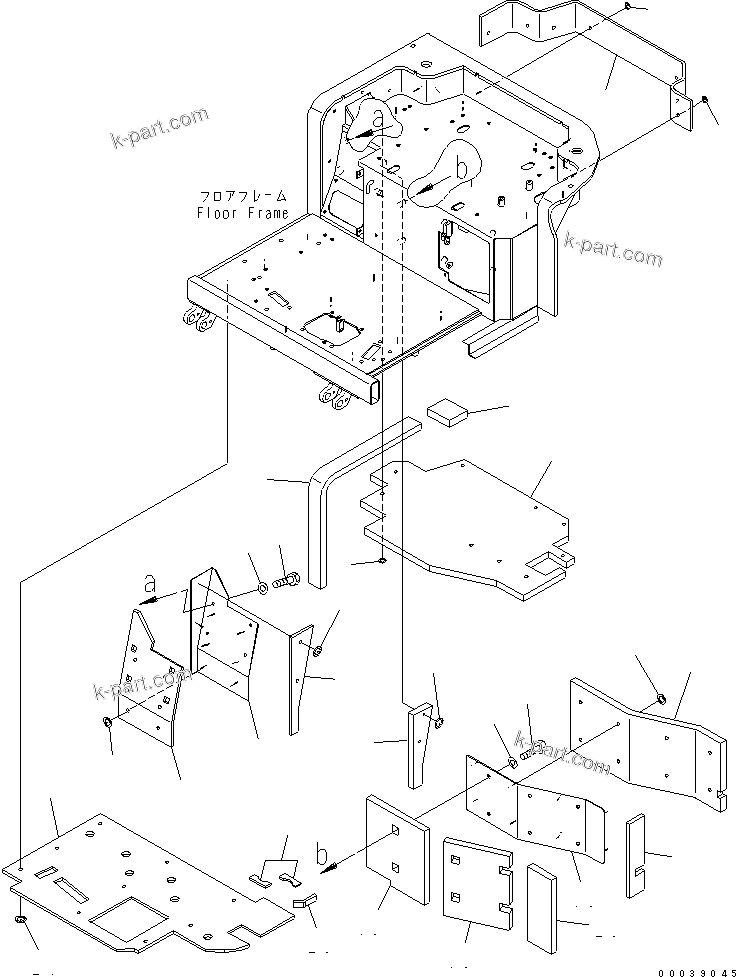 Komatsu parts book diagram for PC50MR-2 S/N 5001-UP (For High Altitude): OPERATOR'S CAB (SHEET) (HIGH ALTITUDE SPEC.)