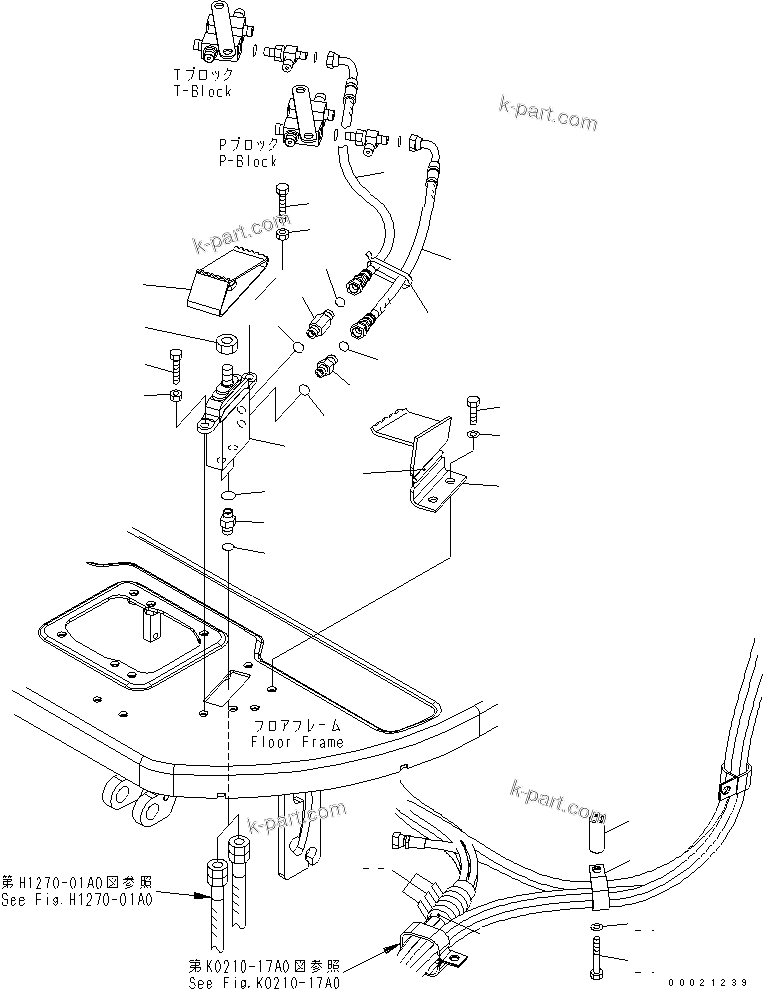 Komatsu parts book diagram for PC50MR-2 S/N 5001-UP (For High Altitude): OPERATOR'S CAB (ATTACHMENT CONTROL) (1 ATT.)