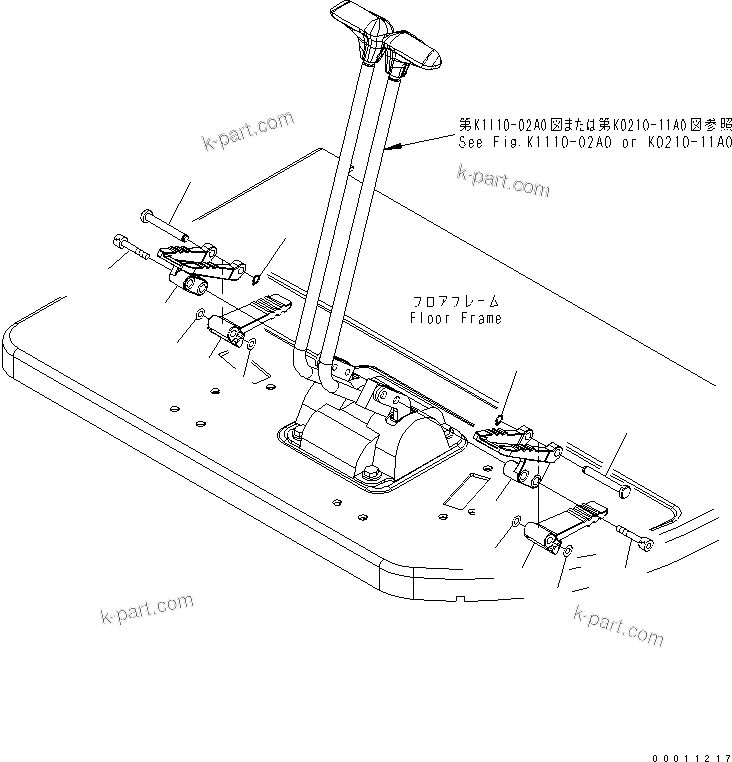 Komatsu parts book diagram for PC50MR-2 S/N 5001-UP (For High Altitude): TRAVEL PEDAL