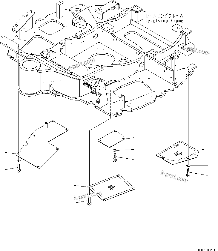 Komatsu parts book diagram for PC50MR-2 S/N 5001-UP (For High Altitude): UNDER COVER
