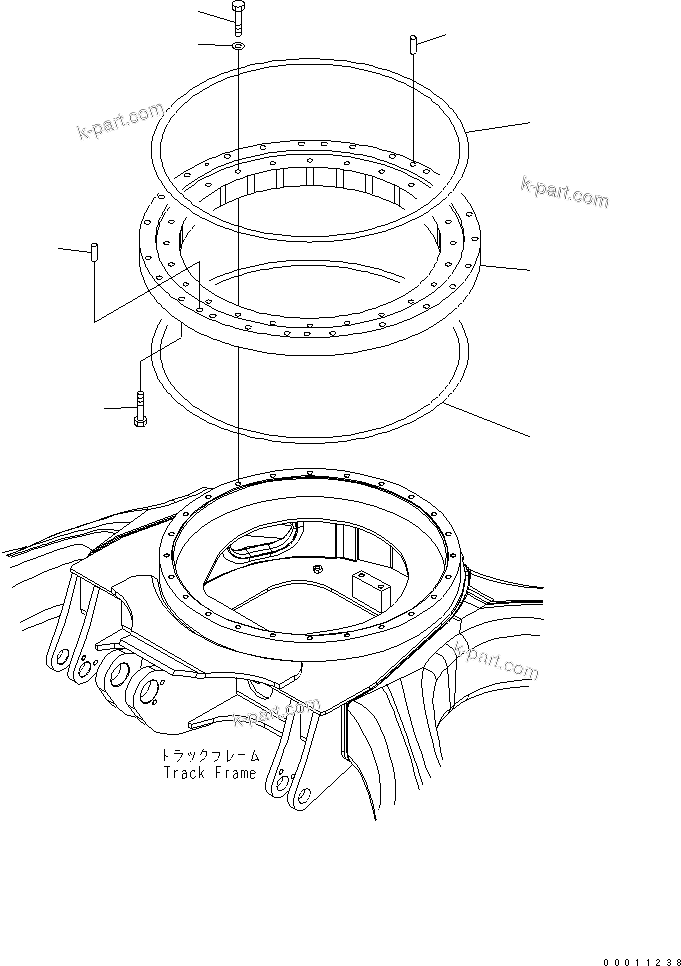 Komatsu parts book diagram for PC50MR-2 S/N 5001-UP (For High Altitude): SWING CIRCLE