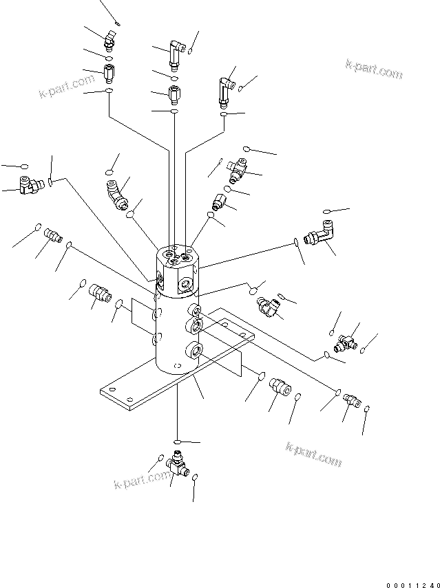 Komatsu parts book diagram for PC50MR-2 S/N 5001-UP (For High Altitude): SWIVEL JOINT AND RELATED PARTS