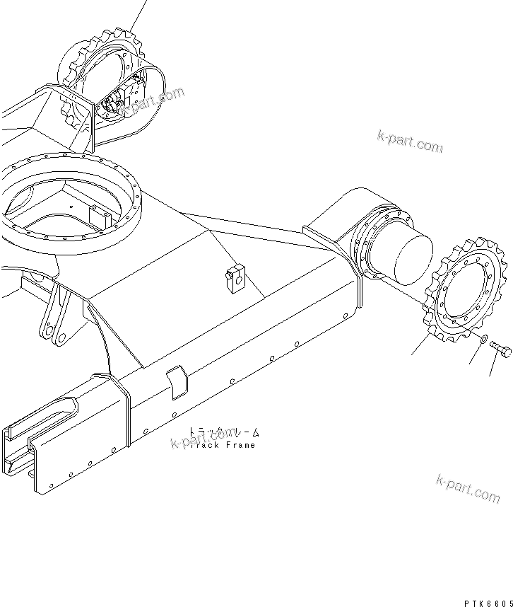 Komatsu parts book diagram for PC50MR-2 S/N 5001-UP (For High Altitude): SPROCKET