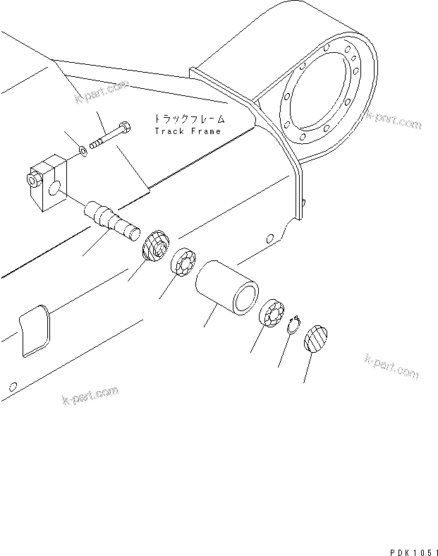 Komatsu parts book diagram for PC50MR-2 S/N 5001-UP (For High Altitude): CARRIER ROLLER