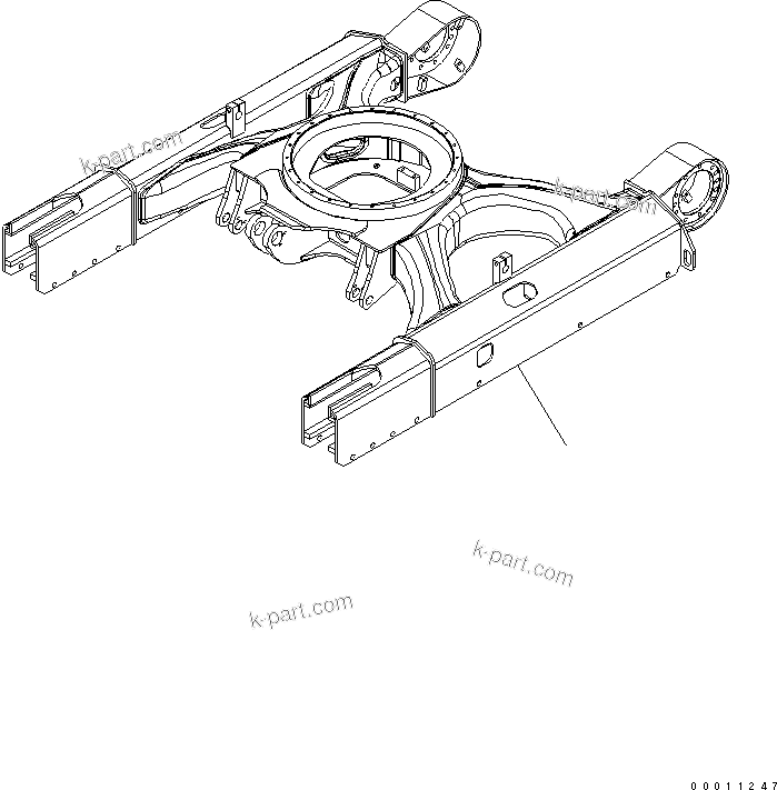 Komatsu parts book diagram for PC50MR-2 S/N 5001-UP (For High Altitude): TRACK FRAME(#5001-8765)