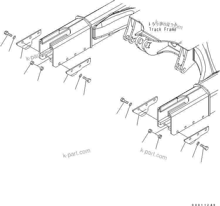 Komatsu parts book diagram for PC50MR-2 S/N 5001-UP (For High Altitude): TRACK GUARD