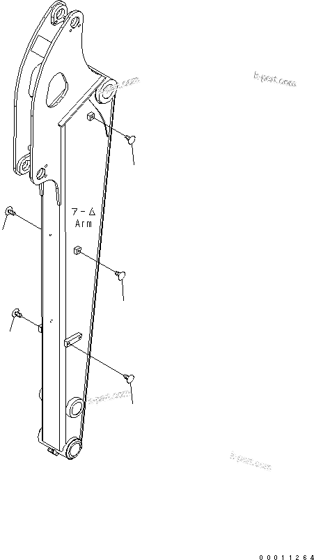 Komatsu parts book diagram for PC50MR-2 S/N 5001-UP (For High Altitude): ARM (CAP) (FOR NORTH AMERICA)(#5001-5833)