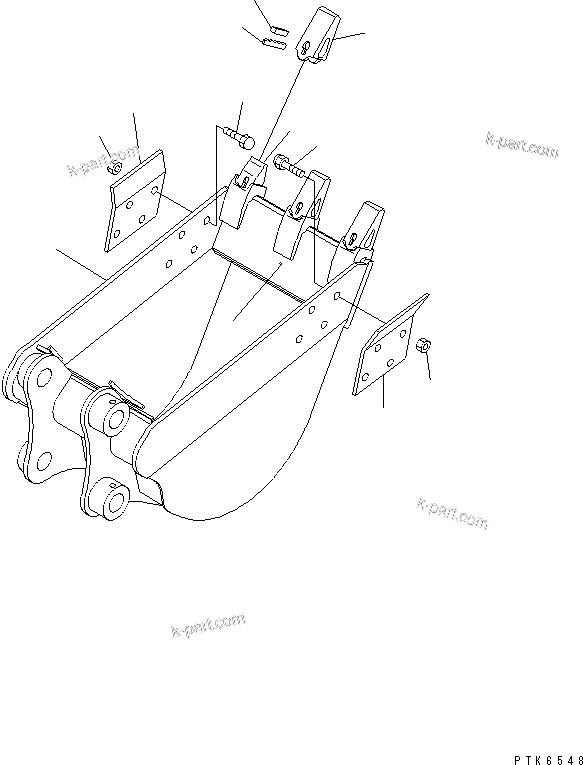 Komatsu parts book diagram for PC50MR-2 S/N 5001-UP (For High Altitude): BUCKET ? 0.11M3 (0.1M3) 500MM WIDTH (VERTICAL PIN TYPE)