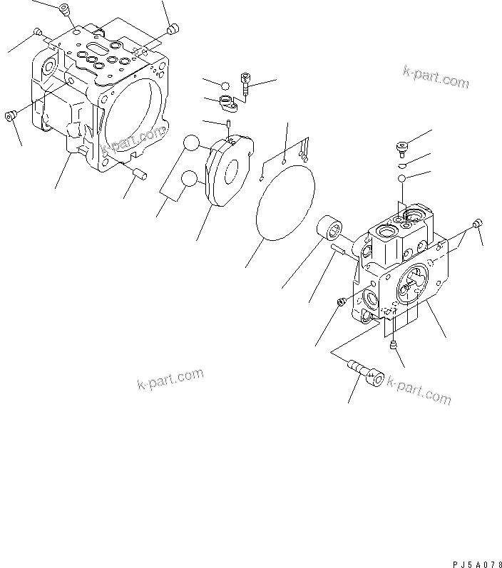 Komatsu parts book diagram for PC50MR-2 S/N 5001-UP (For High Altitude): MAIN PUMP (1/5) (FOR AIR CONDITIONER)