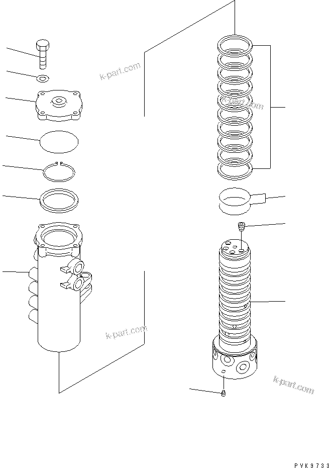Komatsu parts book diagram for PC50MR-2 S/N 5001-UP (For High Altitude): SWIVEL JOINT (PA BLADE)