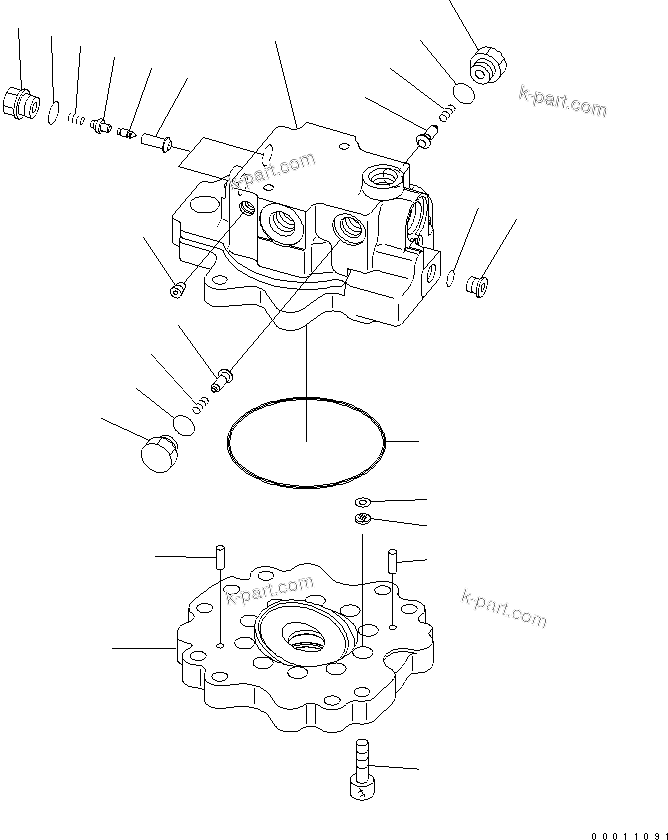 Komatsu parts book diagram for PC50MR-2 S/N 5001-UP (For High Altitude): SWING MOTOR (1/3)