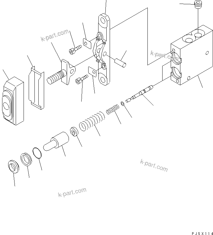 Komatsu parts book diagram for PC50MR-2 S/N 5001-UP (For High Altitude): PPC VALVE (FOR BLADE) (FOR EXCEPT JAPAN)