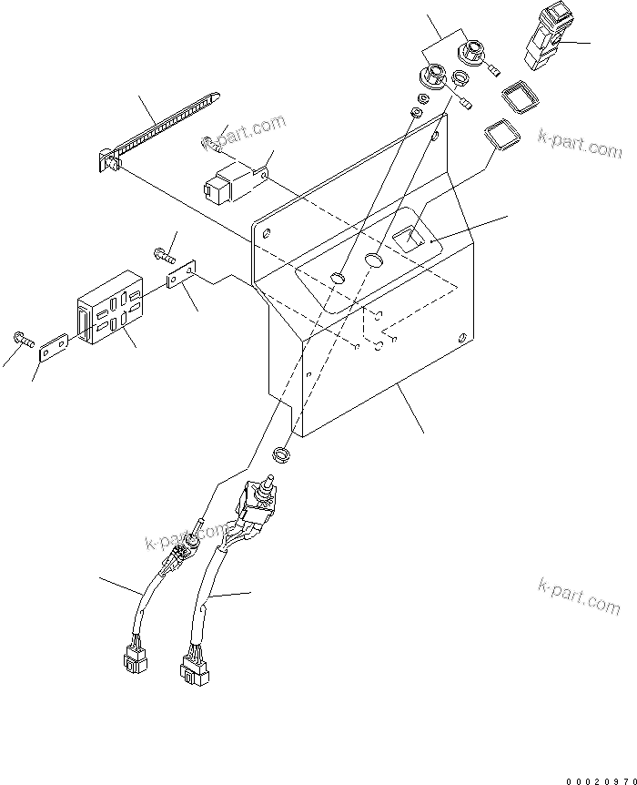 Komatsu parts book diagram for PC50MR-2 S/N 5001-UP (For High Altitude): AIR CONDITIONER UNIT (INNER PARTS) (1/3)