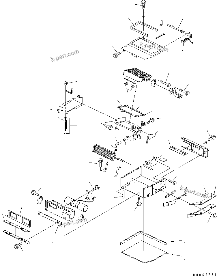 Komatsu parts book diagram for PC50MR-2 S/N 5001-UP (For High Altitude): AIR CONDITIONER UNIT (INNER PARTS) (3/3)(#5001-8185)