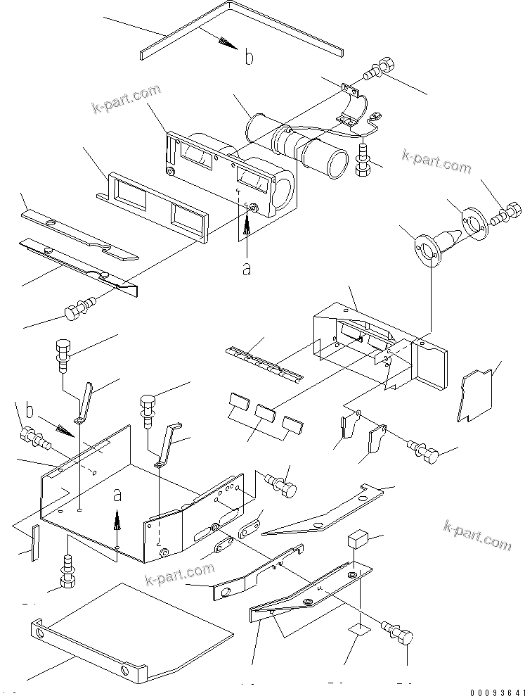 Komatsu parts book diagram for PC50MR-2 S/N 5001-UP (For High Altitude): AIR CONDITIONER UNIT (INNER PARTS) (3/3)(#8186-)