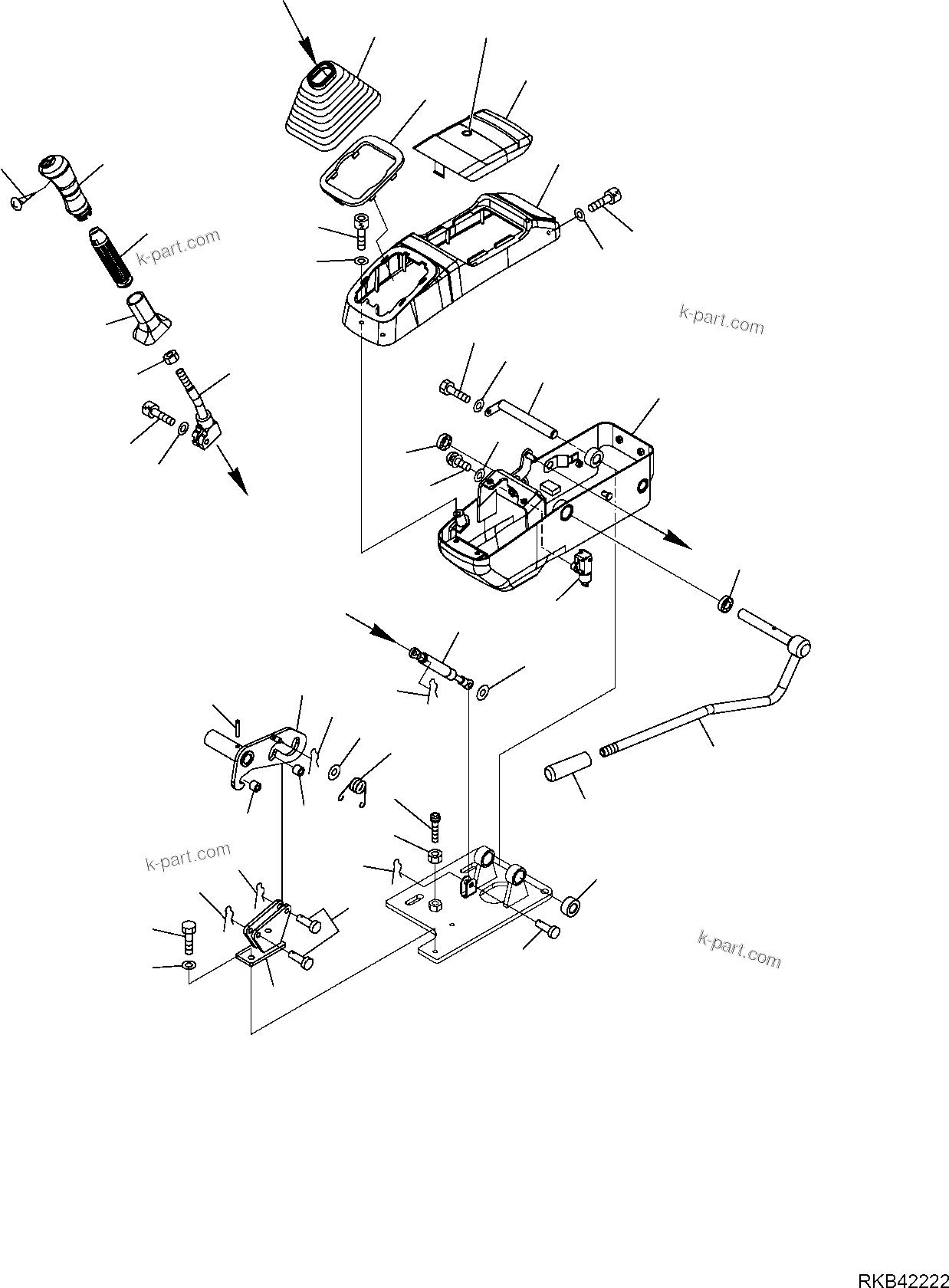 Komatsu parts book diagram for PC50MR-2 S/N F00103 AND UP: L.H. SERVOCONTROL (CANOPY)