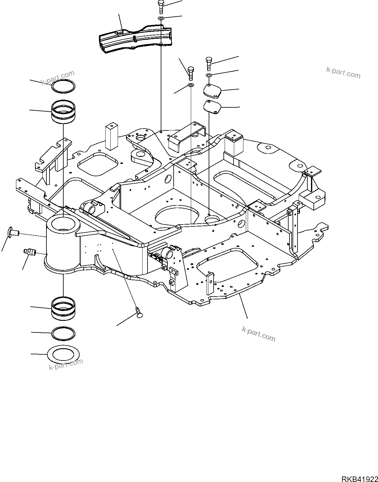 Komatsu parts book diagram for PC50MR-2 S/N F00103 AND UP: REVOLVING FRAME