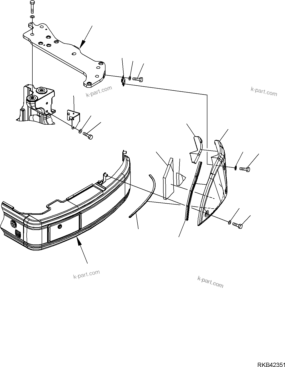 Komatsu parts book diagram for PC50MR-2 S/N F00103 AND UP: ENGINE HOOD (2/2)