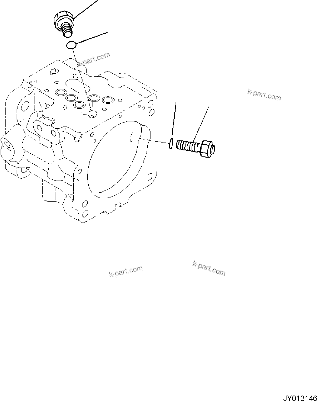 Komatsu parts book diagram for PC50MR-2 S/N F00103 AND UP: HYDRAULIC PUMP (5/5)