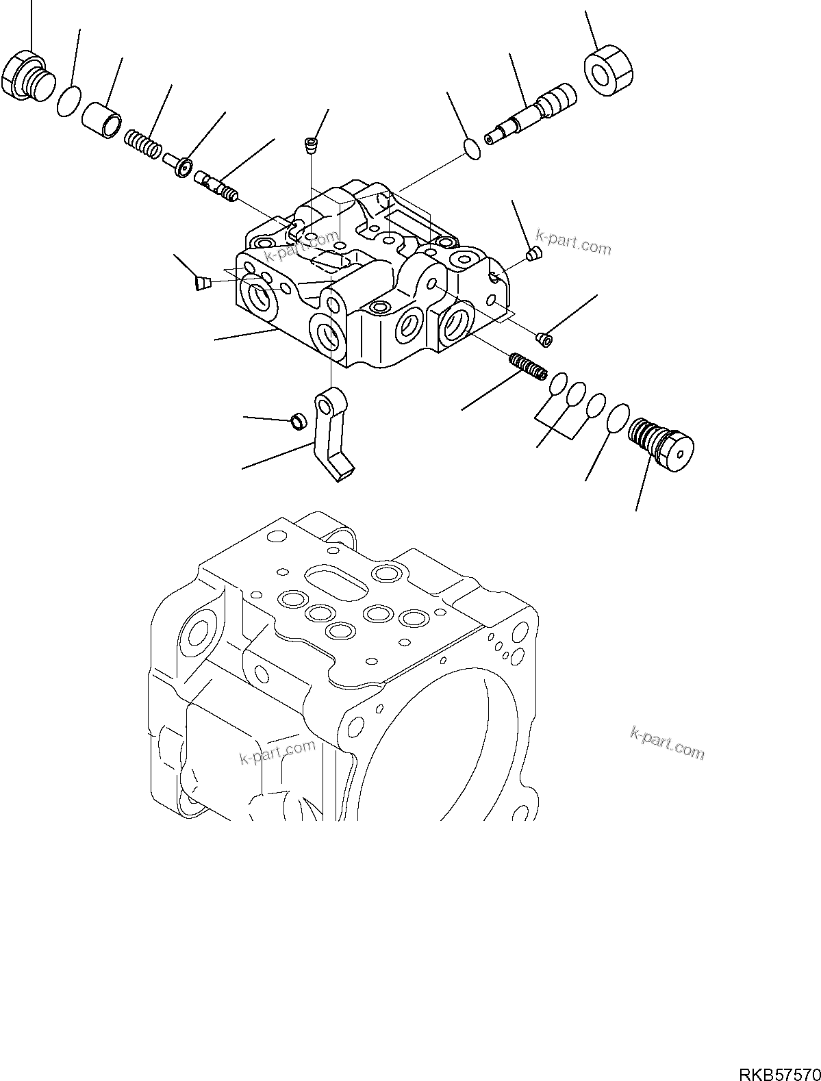 Komatsu parts book diagram for PC50MR-2 S/N F00103 AND UP: HYDRAULIC PUMP (FOR AIR CONDITIONING) (3/5)