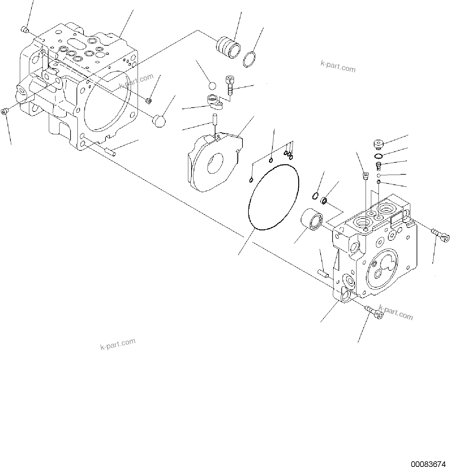 Komatsu parts book diagram for PC50MR-2 S/N F00103 AND UP: HYDRAULIC PUMP (FOR AIR CONDITIONING) (1/6)