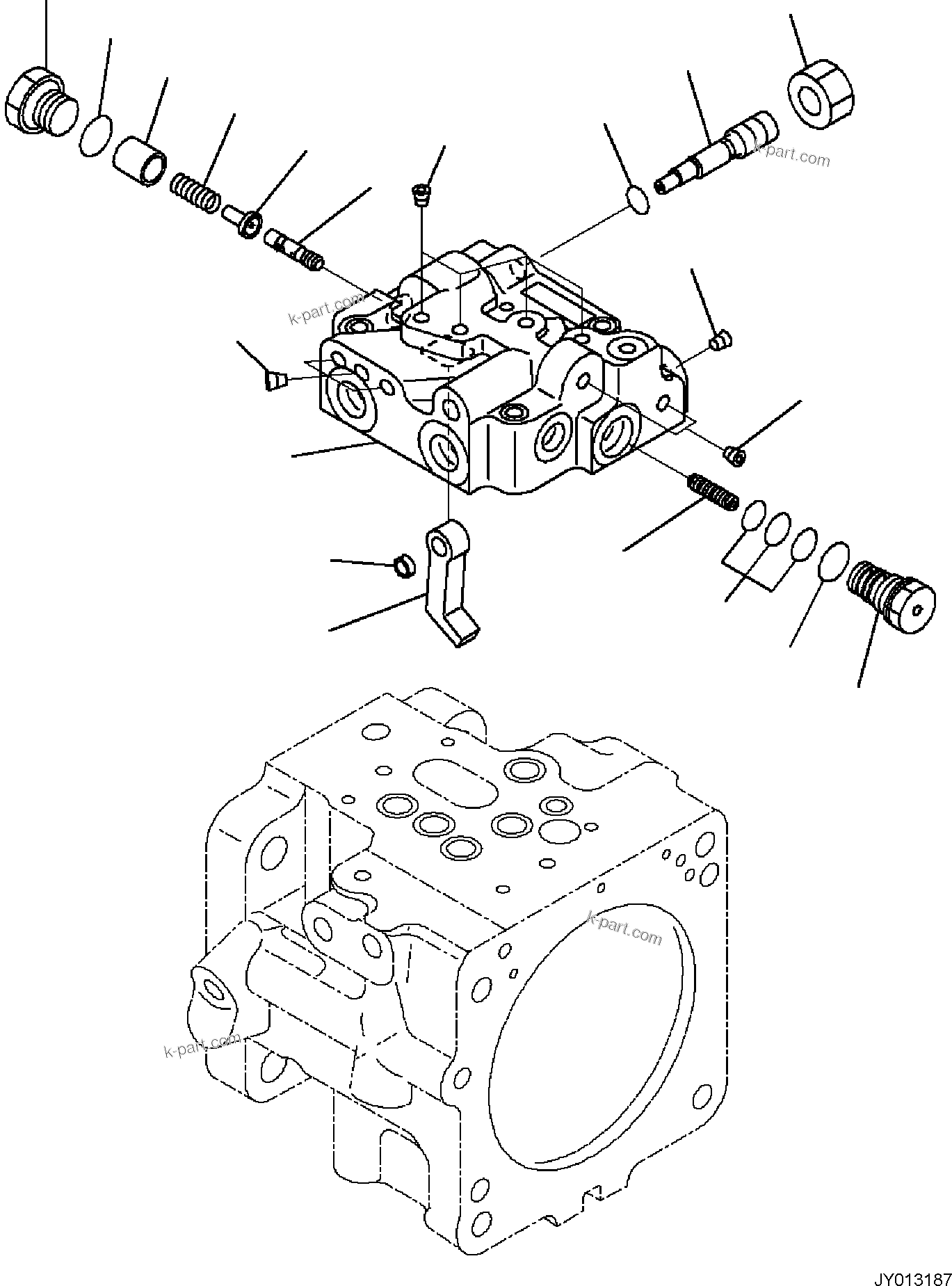 Komatsu parts book diagram for PC50MR-2 S/N F00103 AND UP: HYDRAULIC PUMP (FOR AIR CONDITIONING) (3/6)