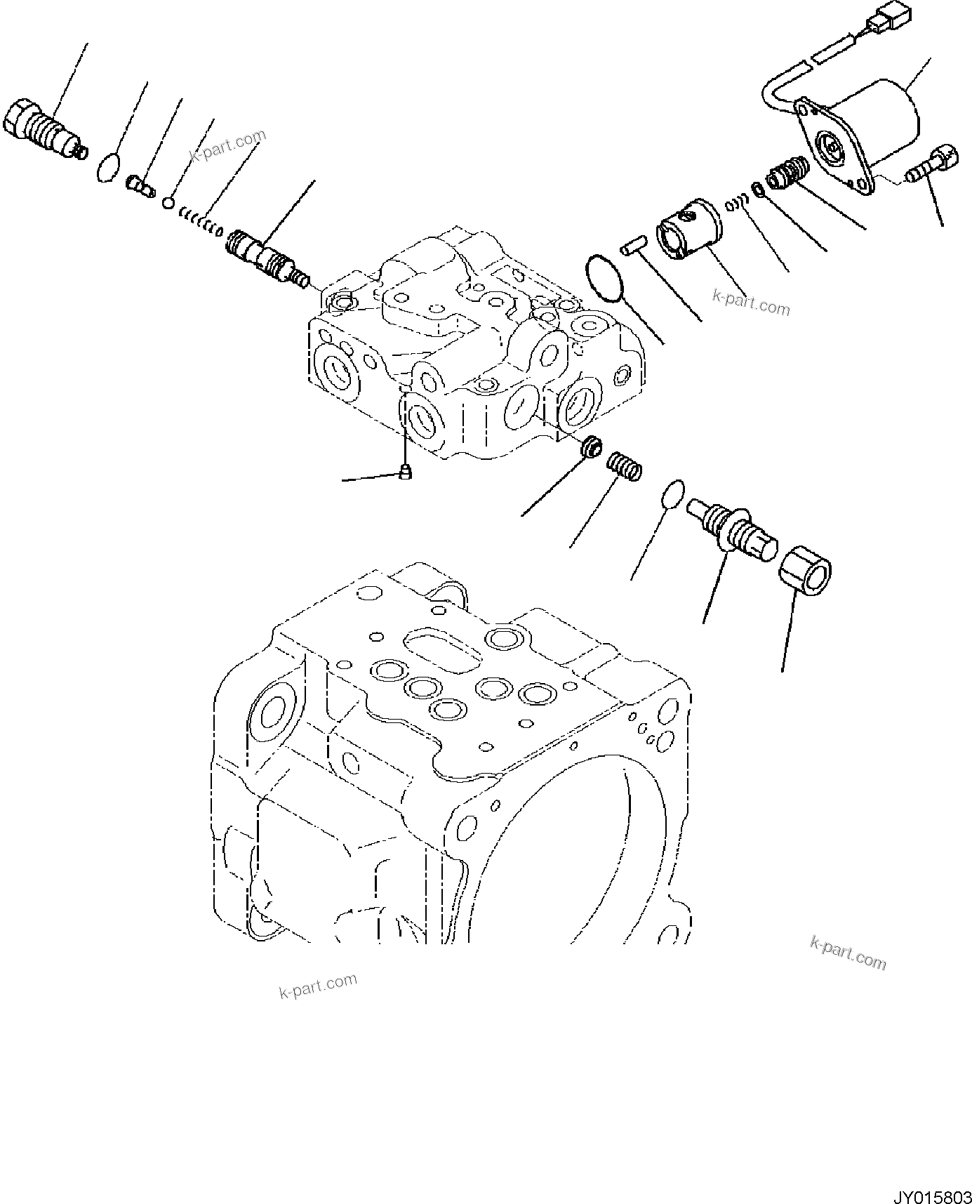 Komatsu parts book diagram for PC50MR-2 S/N F00103 AND UP: HYDRAULIC PUMP (FOR AIR CONDITIONING) (4/6)