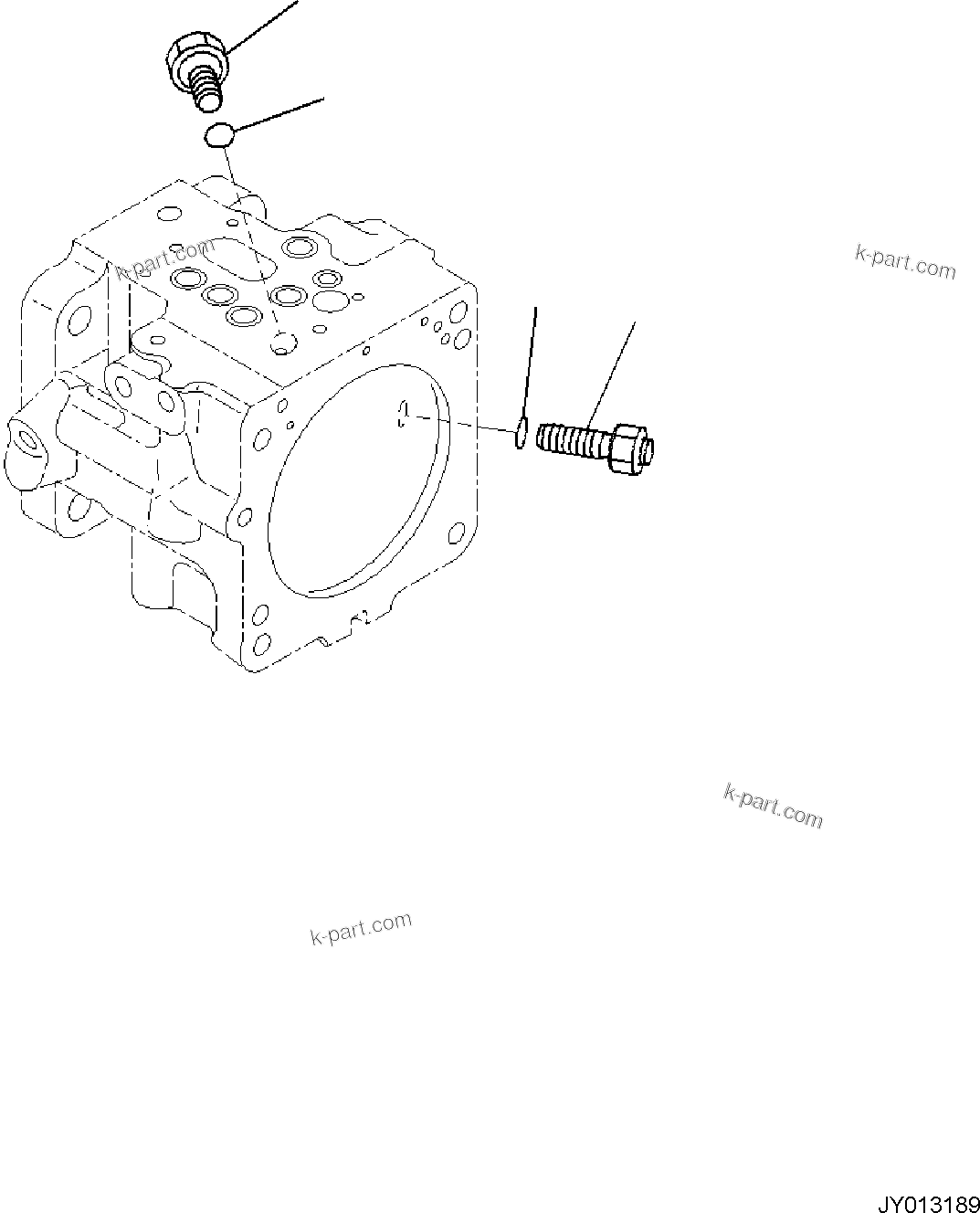 Komatsu parts book diagram for PC50MR-2 S/N F00103 AND UP: HYDRAULIC PUMP (FOR AIR CONDITIONING) (6/6)