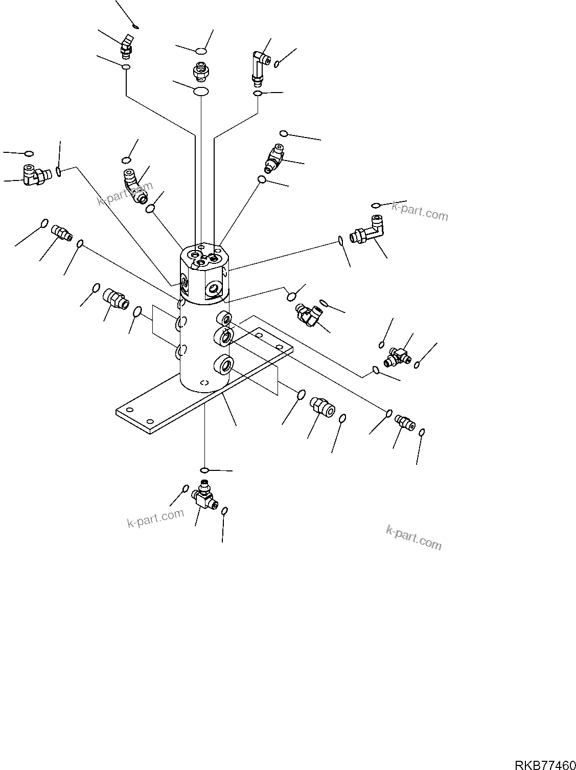Komatsu parts book diagram for PC50MR-2 S/N F00103 AND UP: SWIVEL JOINT (CONNECTING PARTS)