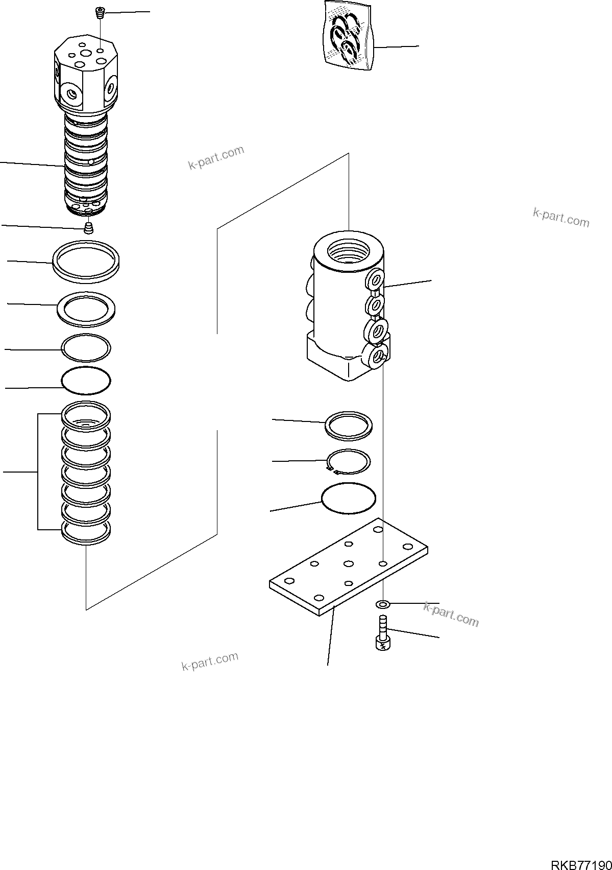 Komatsu parts book diagram for PC50MR-2 S/N F00103 AND UP: SWIVEL JOINT