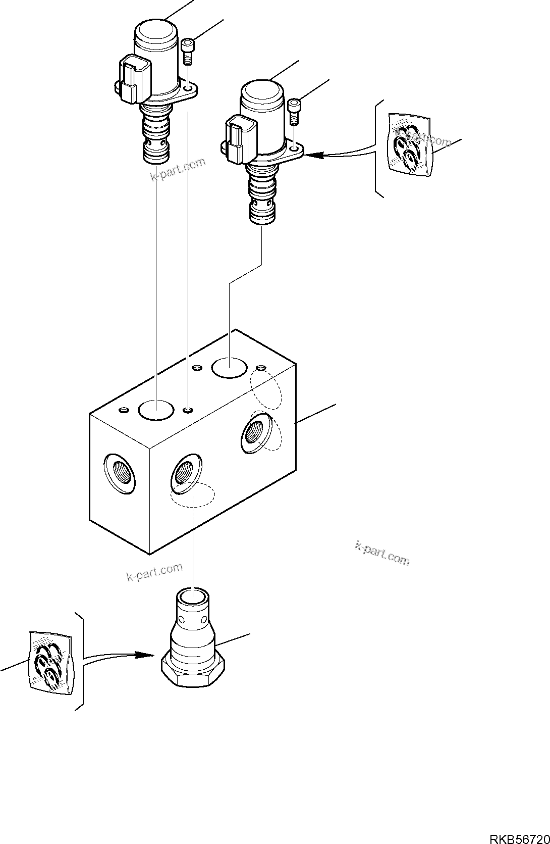 Komatsu parts book diagram for PC50MR-2 S/N F00103 AND UP: SERVOCONTROL FEED UNIT