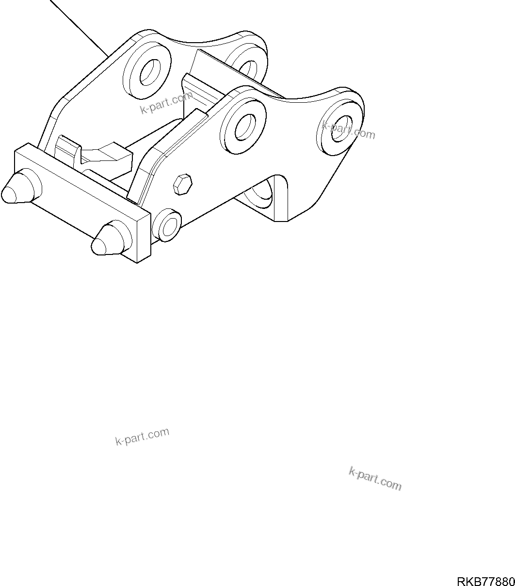 Komatsu parts book diagram for PC50MR-2 S/N F00103 AND UP: MECHANICAL QUICK COUPLING (KILOUTOU SPEC.)