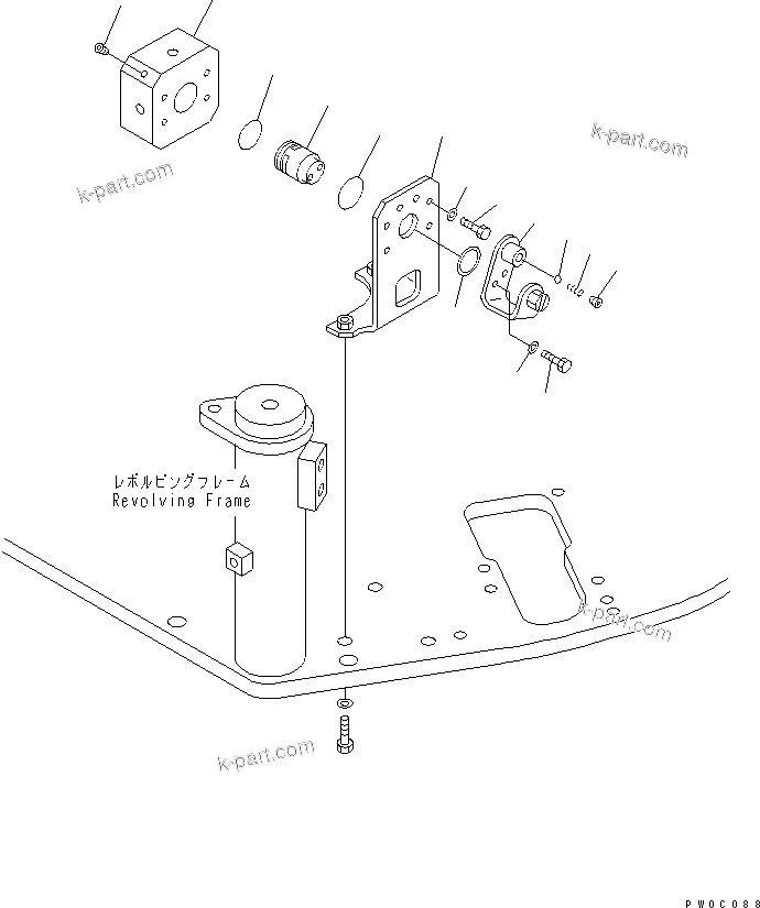 Komatsu parts book diagram for PC58UU-3 S/N 20001-UP: MULTI PATERN (VALVE) (2WAY) (JIS KOMATSU)