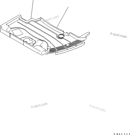 Komatsu parts book diagram for PC58UU-3 S/N 20001-UP: FLOOR MAT (1-ACTUATER ATTACHMENT) (FOR AIR CON)
