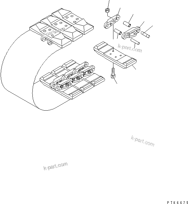 Komatsu parts book diagram for PC58UU-3 S/N 20001-UP: TRACK SHOE (ROAD LINEAR)(#22301-)