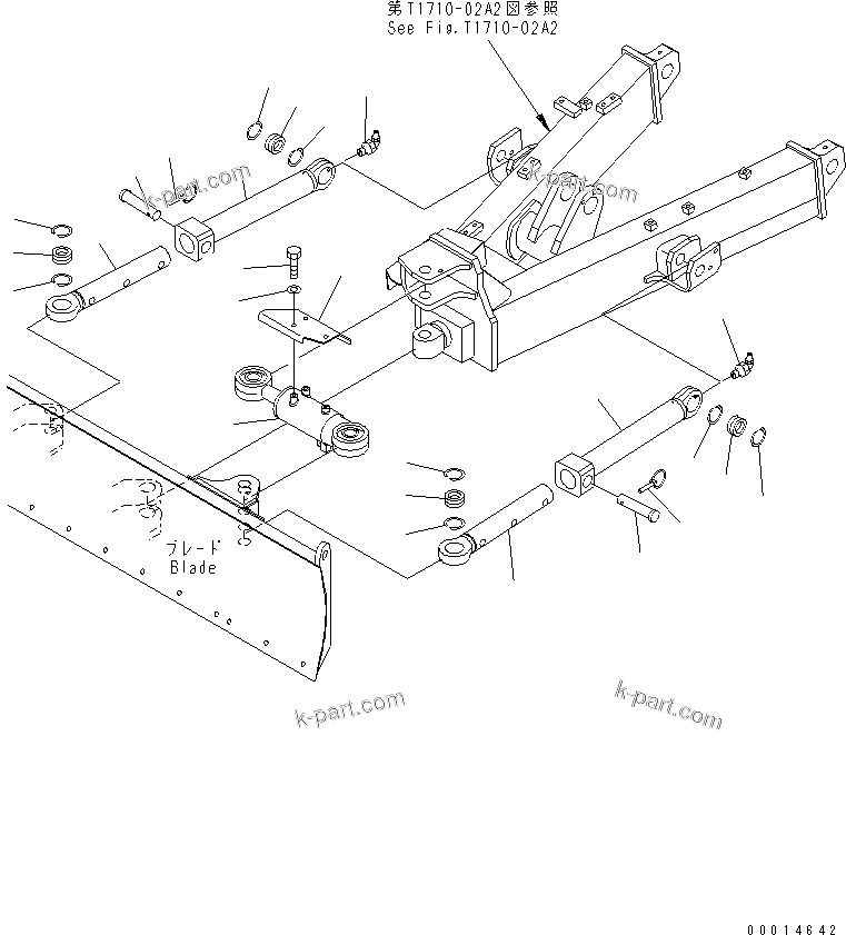 Komatsu parts book diagram for PC58UU-3 S/N 20001-UP: TILT CYLINDER AND BRACE(#20848-)
