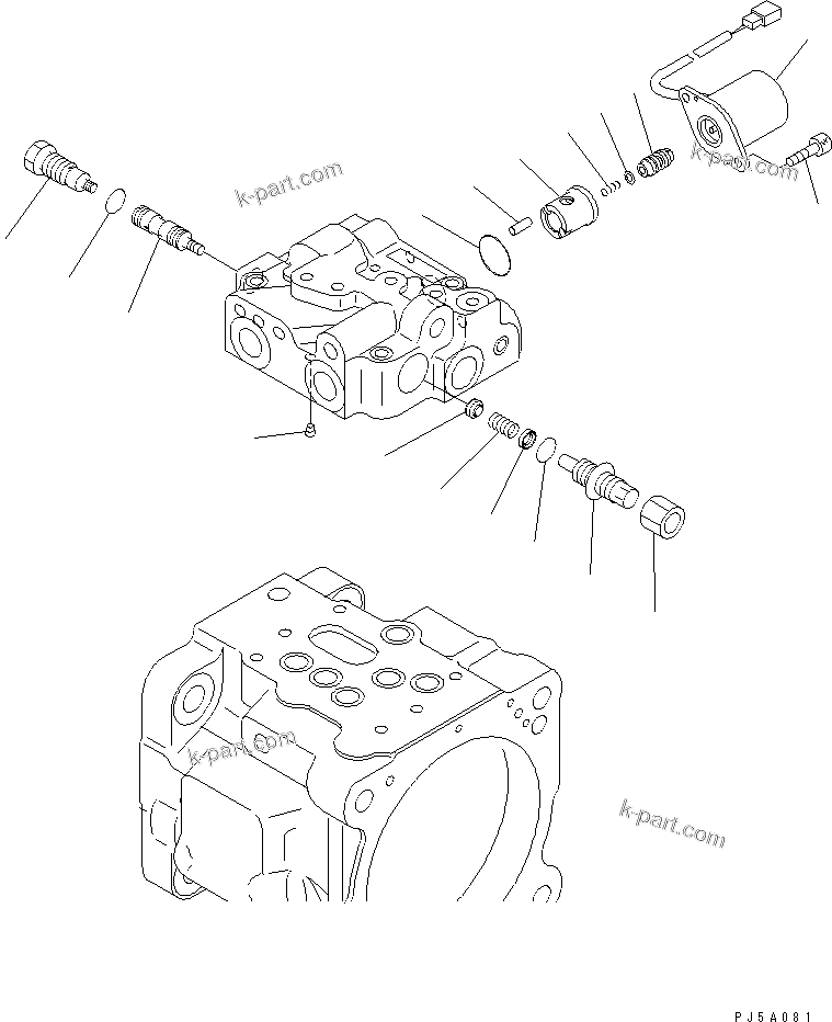 Komatsu parts book diagram for PC58UU-3 S/N 20001-UP: MAIN PUMP (4/5)