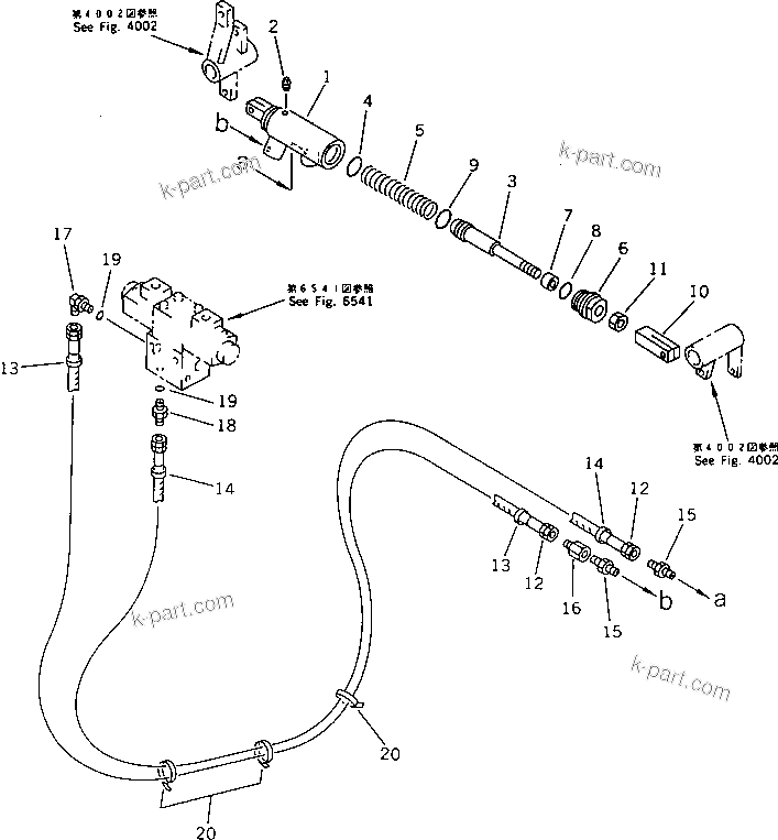 Komatsu parts book diagram for PC60-6S S/N 28001-UP: AUTO DECELERATION PIPING (FOR LONG LEVER CONTROL)